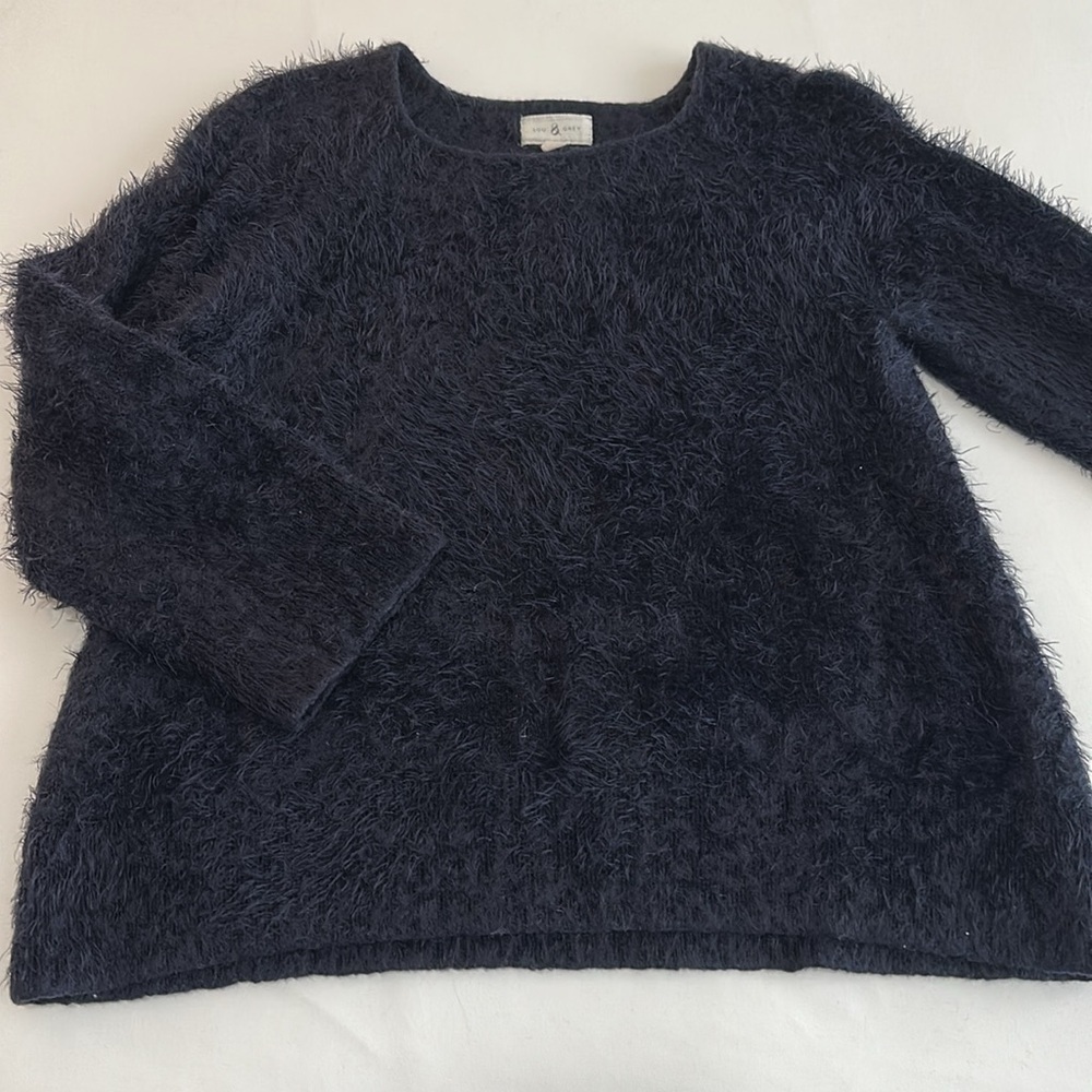 NWOT Lou & Gray Dark Blue Eyelash Sweater Size XS - Picture 8 of 14